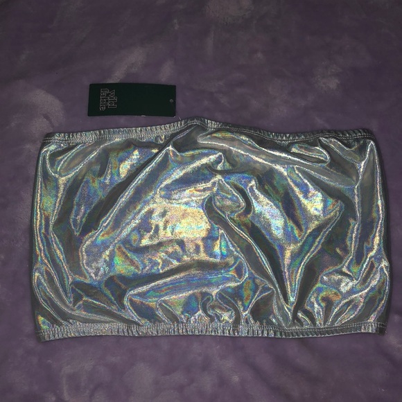 NWT Holographic Wild Fable Tube Top - Picture 2 of 7